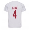 Herren Fußballbekleidung Dänemark Simon Kjaer #4 Auswärtstrikot WM 2022 Kurzarm